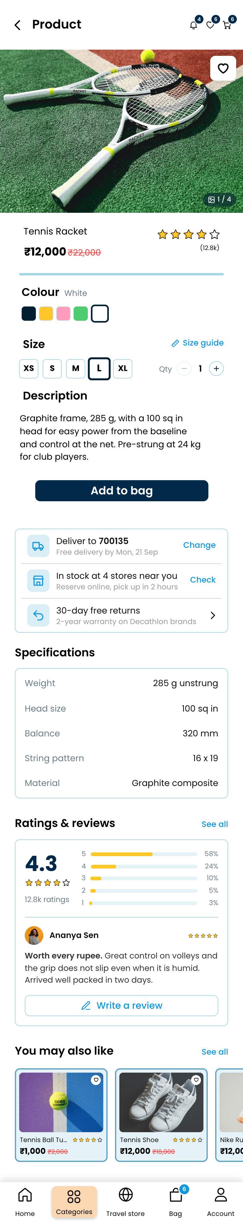 Decathlon: App Redesign, Product detail