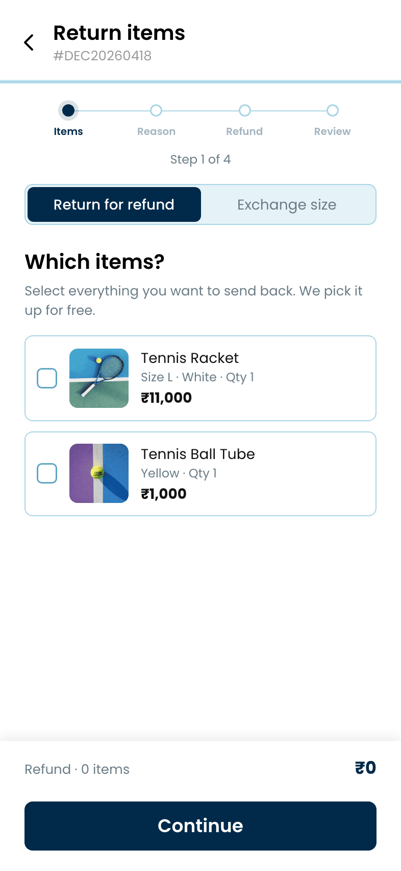 Decathlon: App Redesign, Return