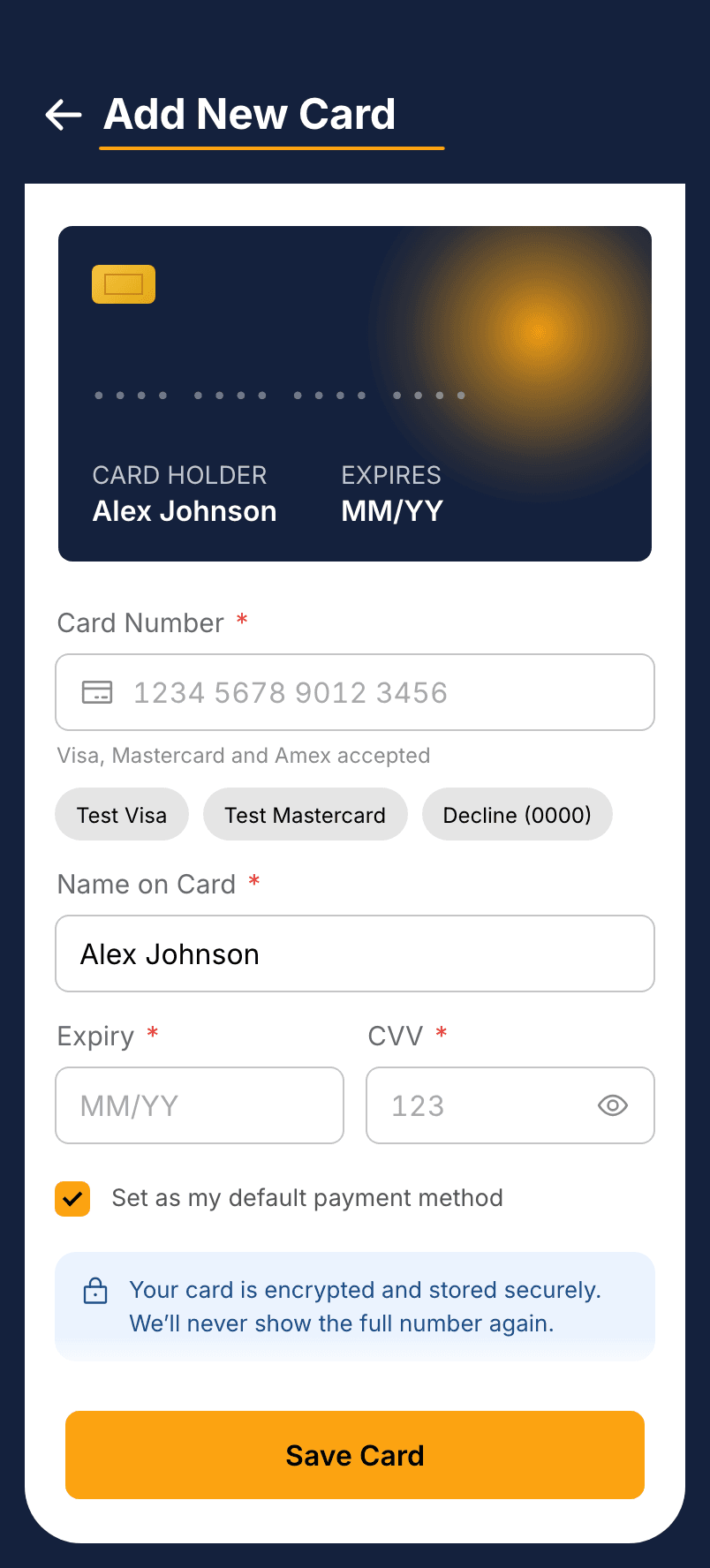 Voyager, Add a card
