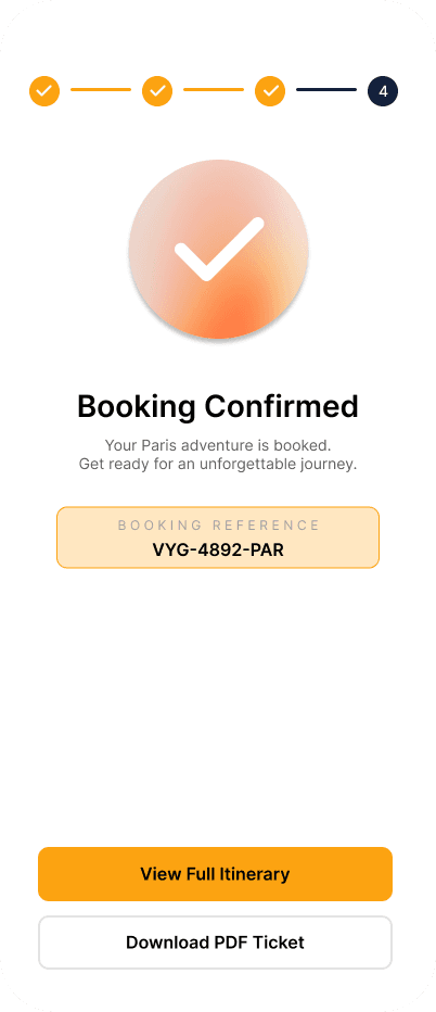 Voyager, Booking confirmed