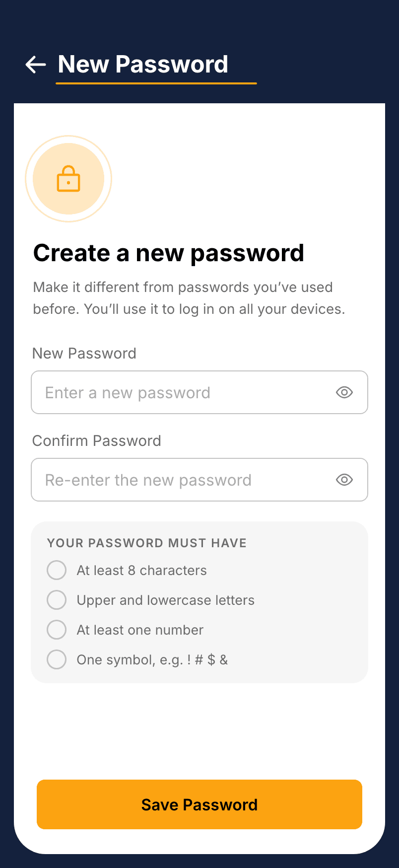 Voyager, New password