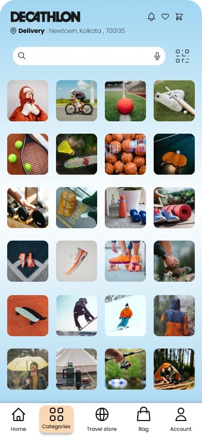 Decathlon: App Redesign, third key screen