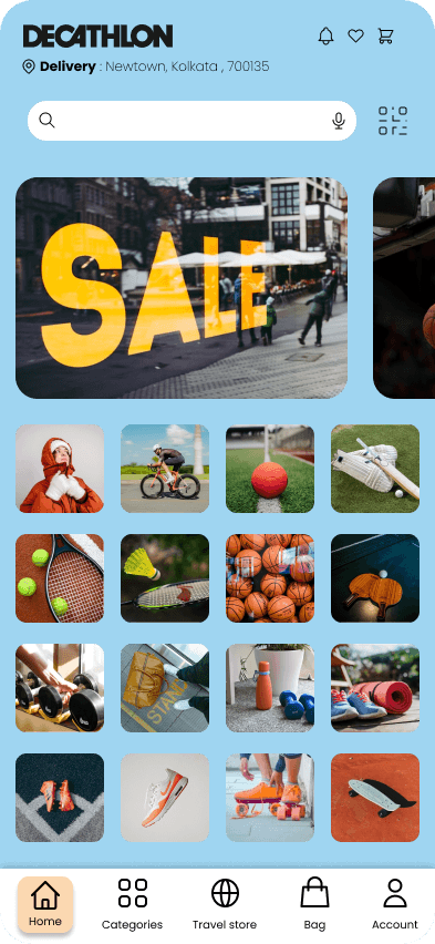 Decathlon: App Redesign, cover screen