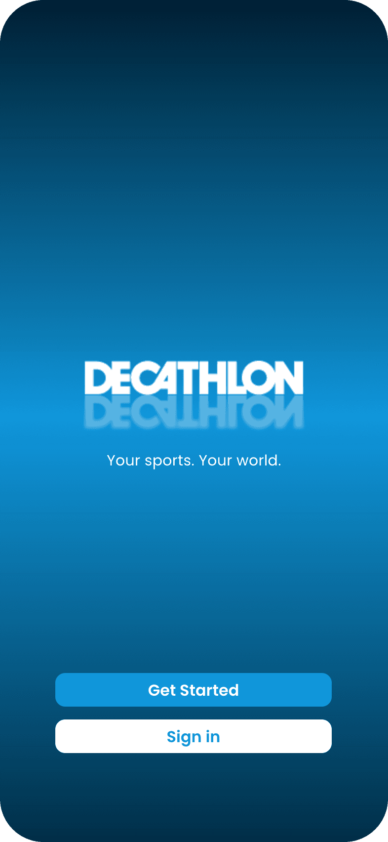 Decathlon: App Redesign, second key screen